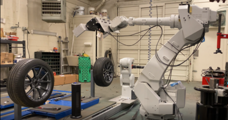 机器人轮胎更换系统问世更换速度远超人类员工
